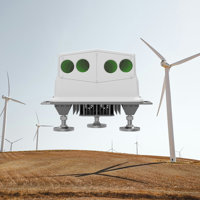 Lidar Turbin Angin Frekuensi 4Hz untuk Ukuran Lintas Maksimum 500mm dan Jangkauan Arah Angin -180°-180° di Industri Energi Angin