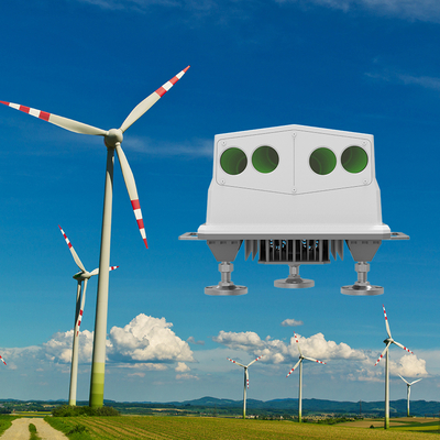 NL750 Jangkauan Lidar Pembangkit Listrik Tenaga Angin 50m-750m dan Rentang Arah Angin -180°-180° untuk Energi Terbarukan