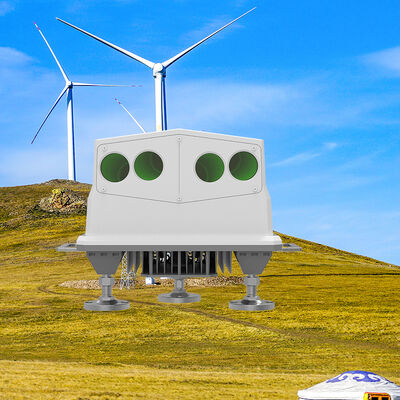 Jangkauan percepatan minus 0,5g sampai 0,5g Nacelle-mounted wind lidar menawarkan kepala optik IP67 yang dirancang untuk pengukuran angin yang tepat pada turbin