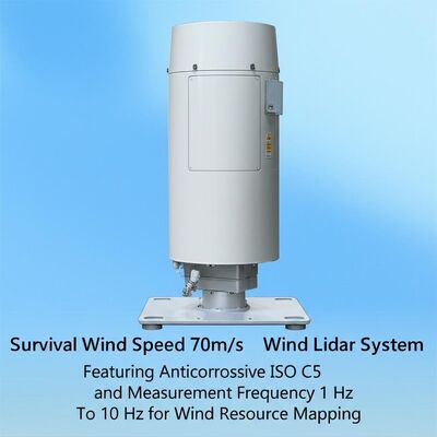 buy Sistem Lidar Angin Bertahan Hidup Kecepatan Angin 70m/s Dengan Fitur Anti-korosi ISO C5 dan Frekuensi Pengukuran 1 Hz Hingga 10 Hz untuk Pemetaan Sumber Daya Angin online manufacture