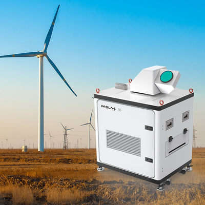 Long Range Doppler Wind Lidar Dengan Precision Accuracy IP65 Housing Program Scan Dan 15km Detection Range